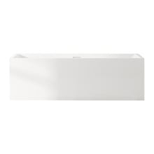 Albany Gloss White Rectangular Acrylic Freestanding Bath with Overflow